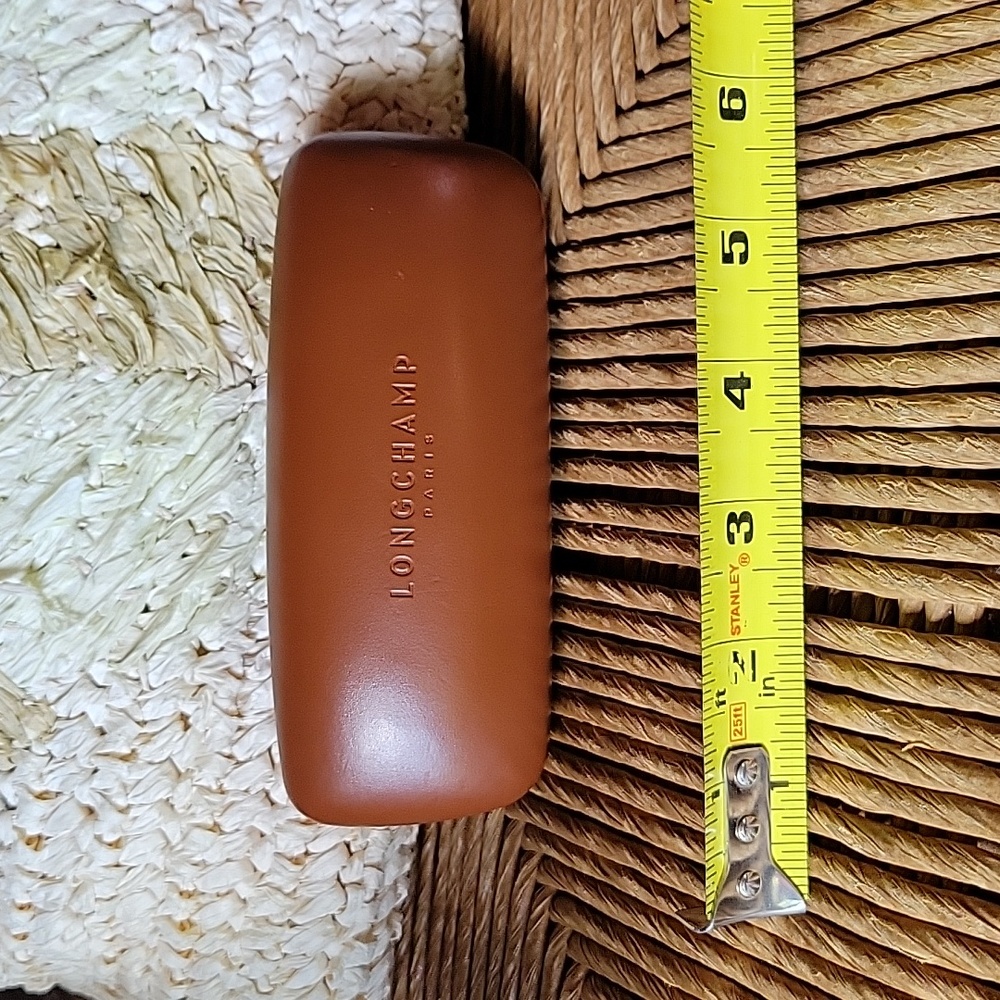Longchamp Paris, brown hard eyeglass/sunglass case